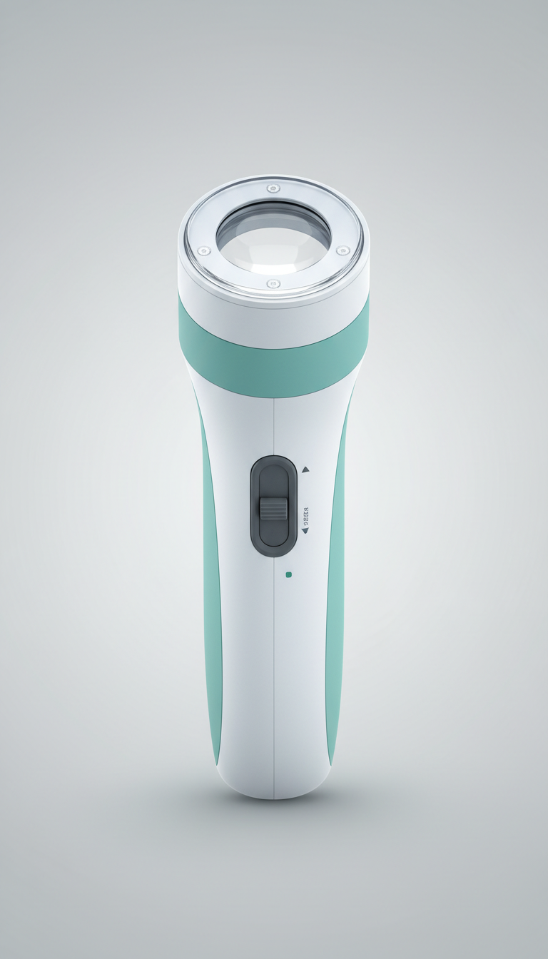 Handheld dermatoscope with polarized lens
